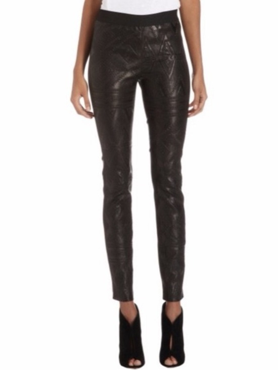 Twelfth Street by Cynthia Vincent Pants - Twelfth Street by Cynthia Vincent Embossed Leather Leggings